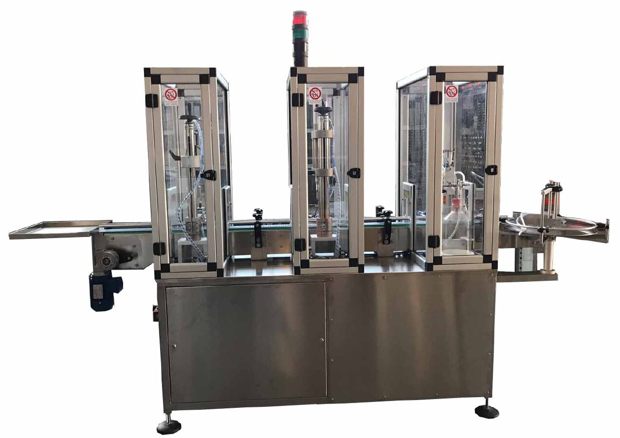 Monoline for parfums filling and capping 